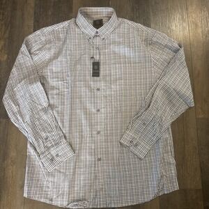 F/X Fusion Men's Button Down Dress Shirt NWT XL Plaid